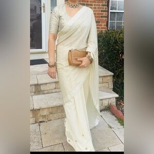 Saree and under skirt only!